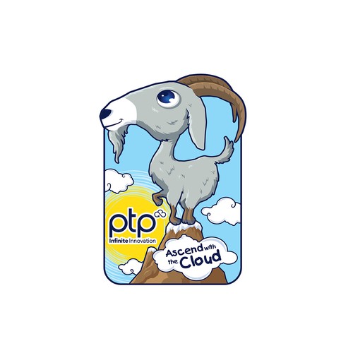 Sticker artwork with the title 'Mountain Goat'