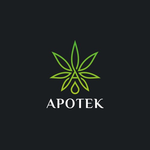 A design with the title 'modern line work logo for CBD products'