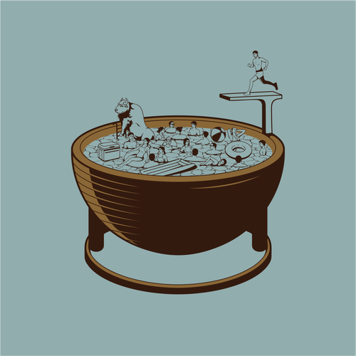 Classic t-shirt with the title 'Tipsy Summer'