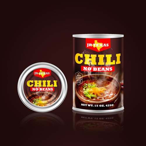 Can design with the title 'Chili label design'