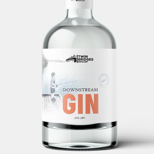 White label with the title 'Label for GIN'