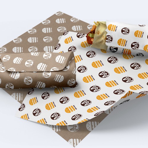 Fast food design with the title 'Wrapping Paper Design'