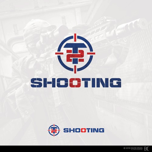 Shooting logo with the title 'T2 SHOOTING'