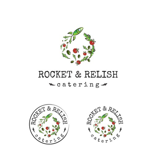 Vegetarian design with the title 'Logo for catering service'