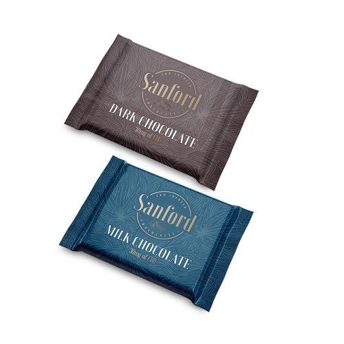 Chocolate label with the title 'Sanford chocolate'