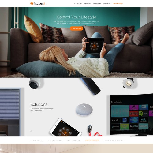 Home website with the title 'Modern Website Design for Tailormade Home appliances'