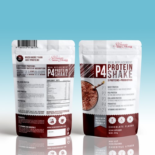 Nutrition packaging with the title 'product pack'