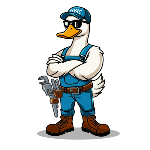Swan logo with the title 'Swan HVAC Mascot Design'