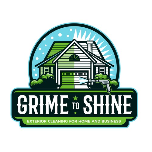 Cleaner logo with the title 'Grime to Shine'