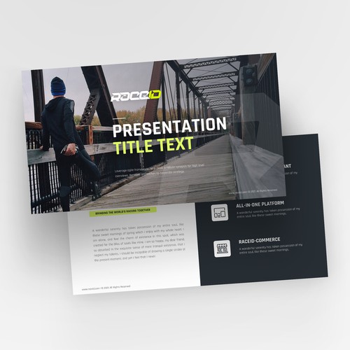 Deck design with the title 'Sport powerpoint template'