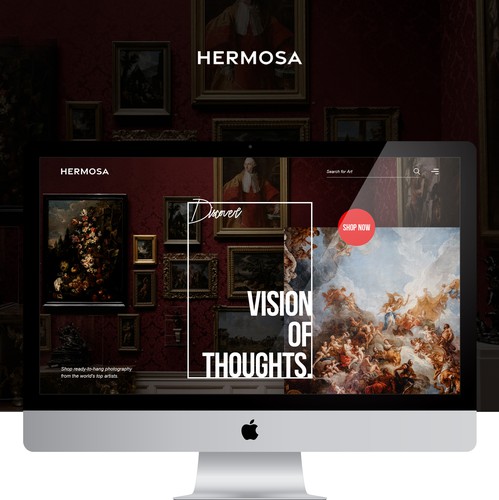 Photography website with the title 'Wall Art Website - High End Clients'