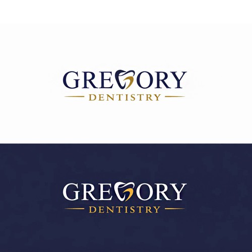 Corporate identity logo with the title 'Elegant Dental Logo with Custom G Monogram'