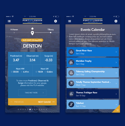 London design with the title 'River Thames App'