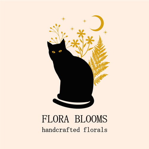 Magical logo with the title 'Logo for flower service'