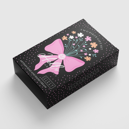 Gift box design with the title 'Design a Gift Box Coquette Bow Style '