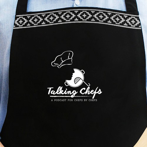 Pot design with the title 'Talking Chefs - A Podcast by Chefs by Chefs'