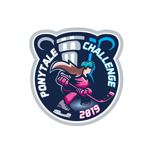 Hockey puck logo with the title 'Logo design contest entry'