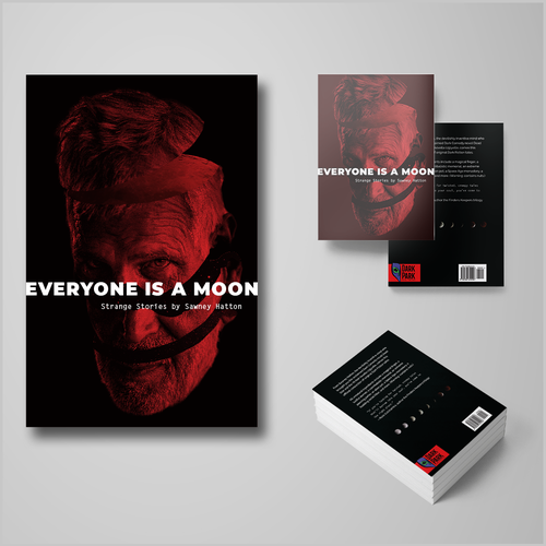 Surreal book cover with the title 'Contest entry - Everyone is a Moon book cover'