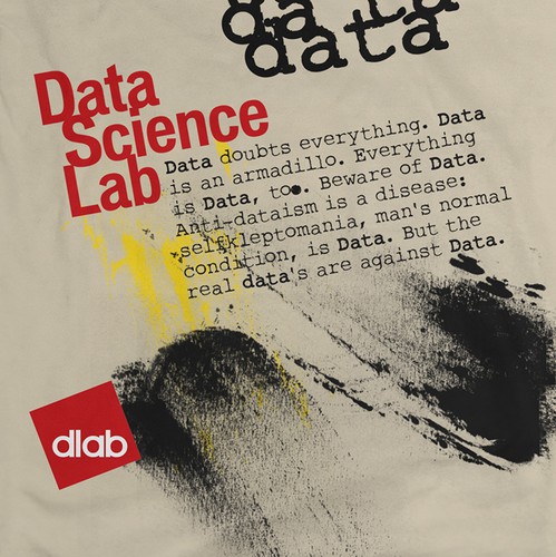 Brush stroke design with the title 'T-shirt Dada inspired for Data Science Lab'