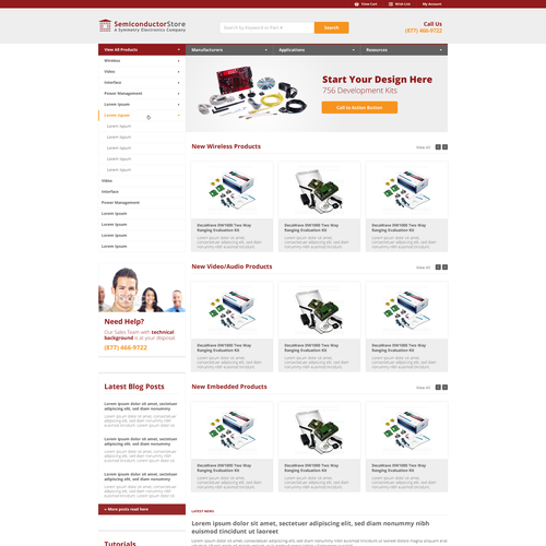 Blog website with the title 'E-shop with blog'