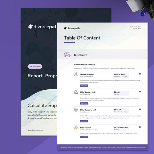 Report design with the title 'Financial Report Design'