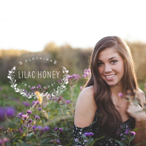 Daisy logo with the title 'A logo for ''Lilac Honey'', an online clothing boutique.'