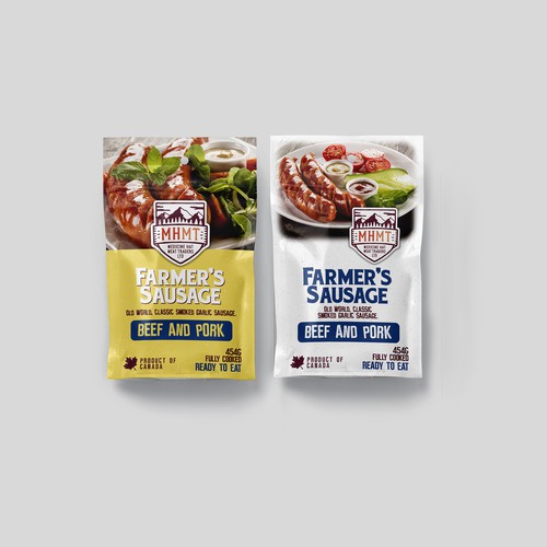 Beef packaging with the title 'Smoked Sausage Packaging'