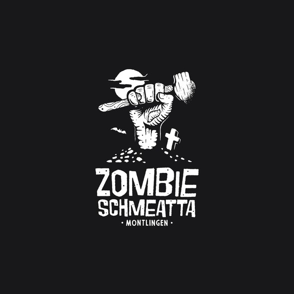 Zombie logo with the title 'Logo for a Blacksmith Shop'