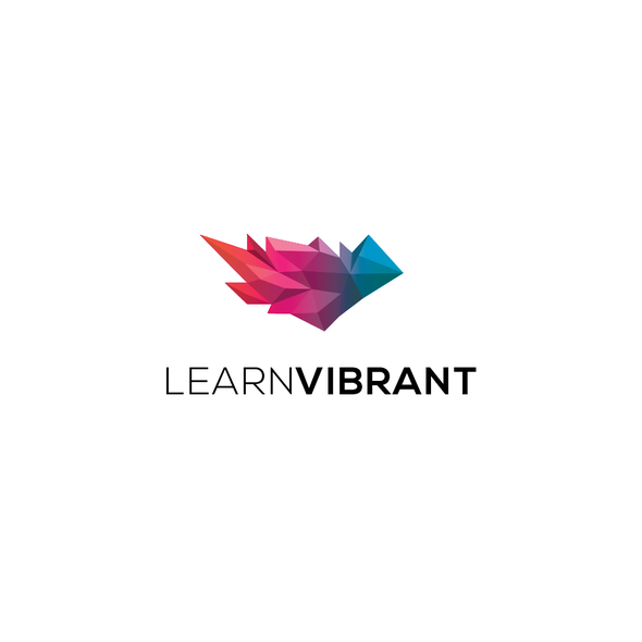 粉红色和红色的标志，标题为“learnvitality”