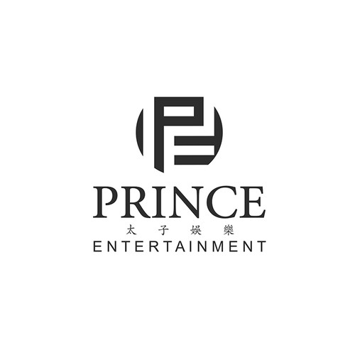 Film production logo with the title 'Logo design for media company, Prince Entertainment'