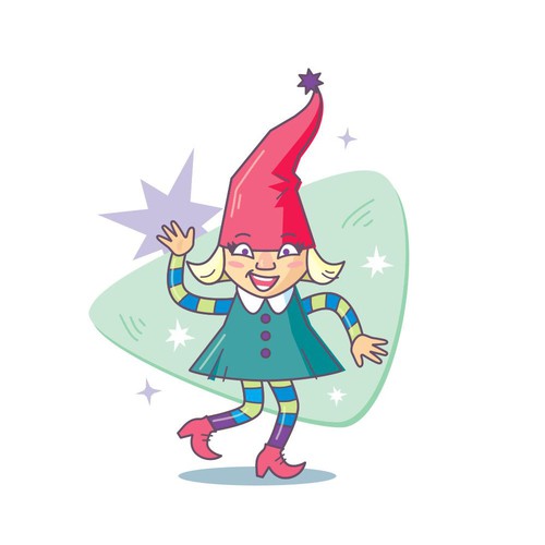 Elf design with the title 'Little Gnome Girl'