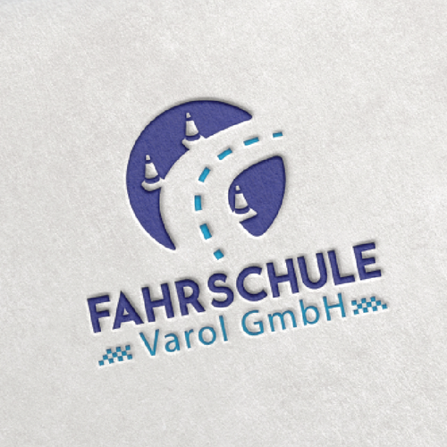 Traffic design with the title 'driving school logo'