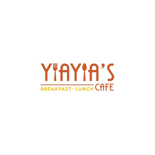 Breakfast logo with the title 'YiaYia's Cafe -  Brakfast&Lunch '