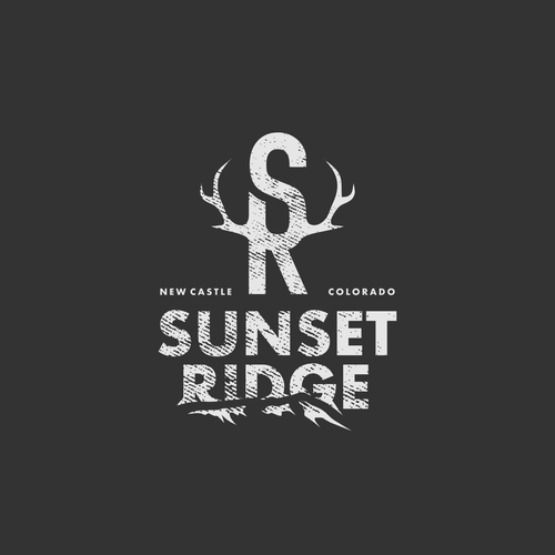 Distressed logo with the title 'Logo concept for Sunset Ridge'