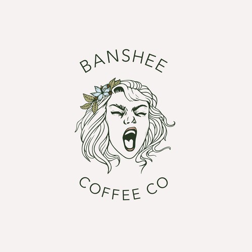 Detailed logo with the title 'Handdrawn Coffee Logo'