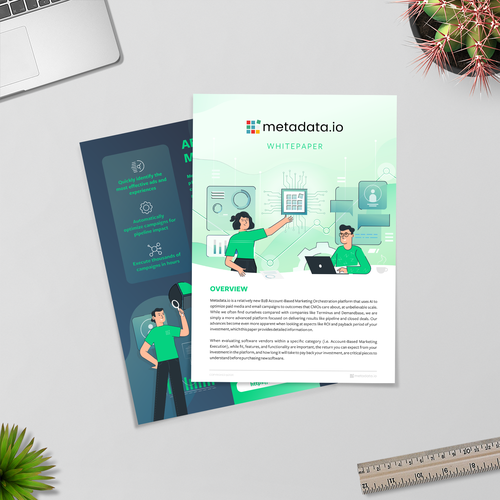 Proposal design with the title 'metadata whitepaper'