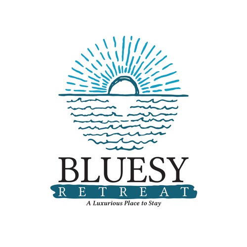 Retreat logo with the title 'Logo for Bluesy Retreat'