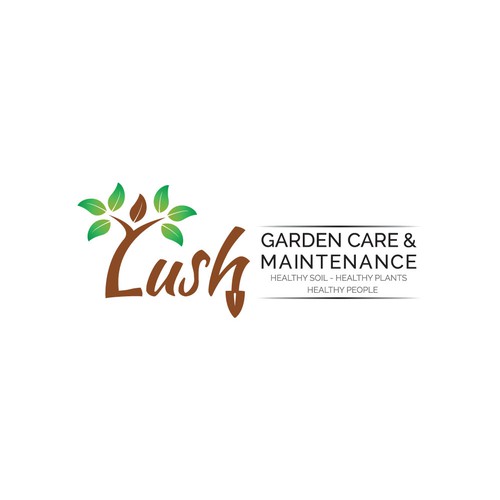 Shovel logo with the title 'Logo concept for GARDEN CARE & MAINTENANCE'