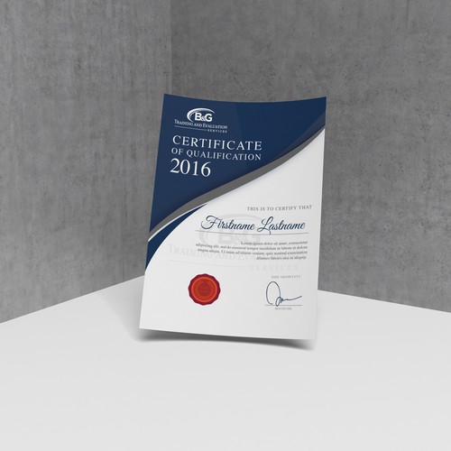 Certificate design with the title 'Certificate Design'