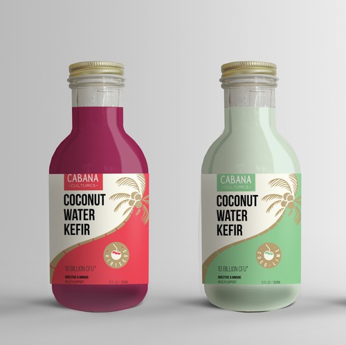 Coconut label with the title 'Label designs for cabana'