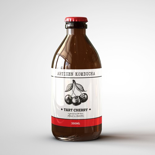 Beverage packaging with the title 'Natural Drink Label Design'