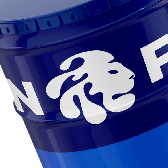 Black lion logo with the title 'Lion Paint'