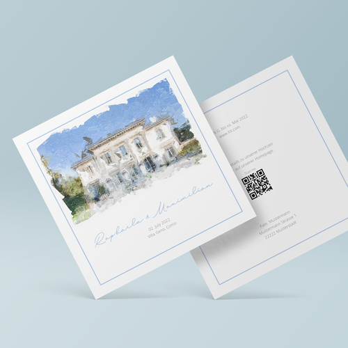 Venue design with the title 'Wedding invitation card'