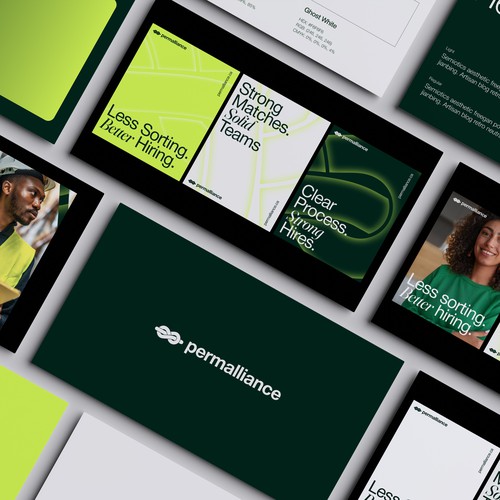 Design with the title 'Logo & Brand Identity and Brand Guide for Talent Company | SaaS | b2b | HR | Recruitment | Talent'