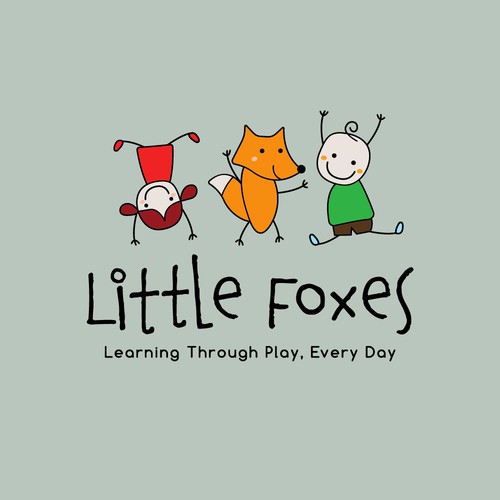 Daycare logo with the title 'Cute Illustration Logo for a kid's daycare.'