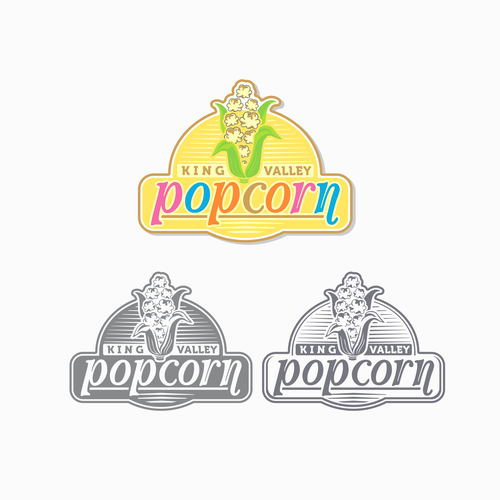Popcorn logo with the title 'Popcorn valley all logo version'