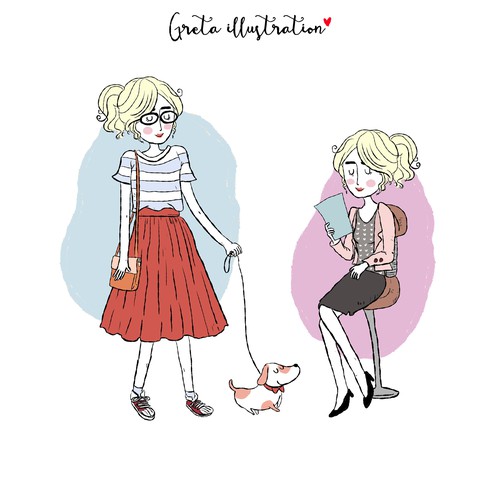 Digital artwork with the title 'digital ilustration'