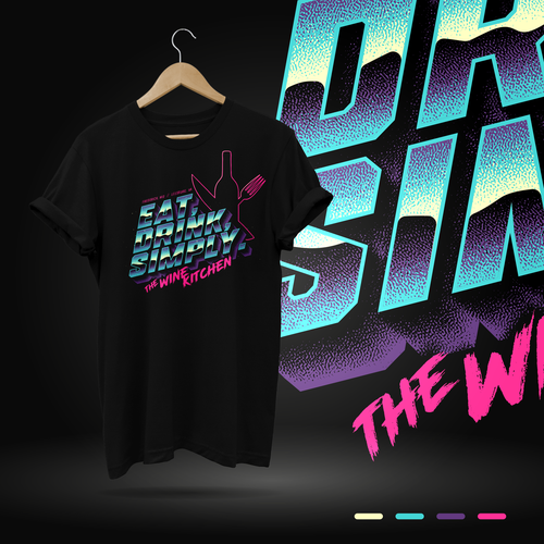 Neon t-shirt with the title '80's T-shirt'