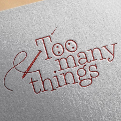 Needle logo with the title 'Flamboyant and Quirky Logo'