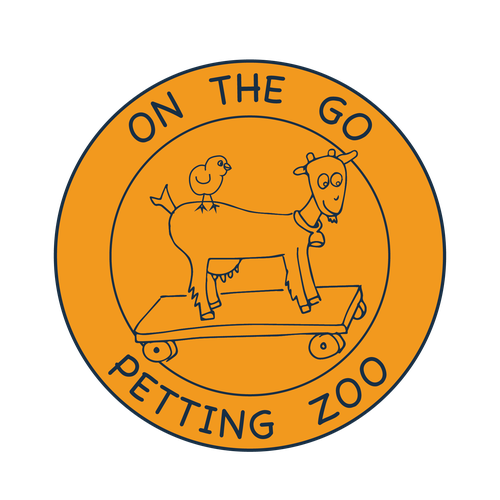 Zoo logo with the title 'Logo concept for a school run travelling petting zoo'